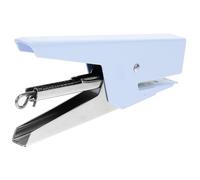 jojofuny Cucitrice Manuale da Scrivania Portatile in Metallo Colore Celeste, Pinzatrice Decorativa Stabile Ritorno Automatico, Spillatrice Pratica per Scuola, Ufficio