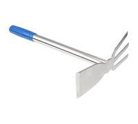 jojofuny da Giardino in Acciaio Inossidabile Portatile Mini a Due Teste Multifunzionale per Diserbo Piantare e Coltivazione Strumento Leggero per Attività Outdoor e Agricoltura