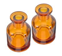 jojofuny Diffusore di Aromaterapia 2 Pezzi Bottiglie in Vetro Ambrate 100 Ml Ermetiche Cilindriche per Oli Essenziali Diffusione Uniforme per Casa, Auto e Ambienti Interni