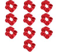 jojofuny Elastici per Chioma Natalizi Rossi Satinato Set da 10 Pezzi Morbidi ed Elastici Accessori per Feste Scuola e Uso Quotidiano per Ragazze