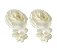 jojofuny Elastici per Chioma Vintage Rosa 3D, Set da 2 Fasce Elastiche Morbide e Leggere, Accessori Decorativi per Ragazze e Donne, per Trucco Quotidiano e Regalo