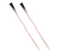jojofuny Extension Chioma Rosa Degradé 2 Pezzi in Fibra ad Alta Temperatura Clip per Styling Facile e Versatile per Bambini e Ragazze a Casa o Festa