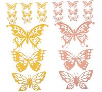 jojofuny Farfalle Decorative 3D per Decorazioni Floreali Set da 48 Pezzi Colorati per Feste e Compleanni Adesivi Murali Fai da Te Casa e Decorazioni Bouquet