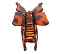 jojofuny Fermaglio per Chioma a Farfalla 11 Cm Colore Tartarugato per Donne Chioma Sottili, Spessi e Ricci, Pinza Resistente Multiuso per Trucco, Sport e Cucina