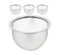 jojofuny Filtro Rotondo in Rete di Acciaio Inossidabile 78 CM Set di 4 Colini da Tè Rimovibili per Teiere Infusori Riutilizzabili per Foglie Sfuse Filtro a Maglia Fine per Infusione