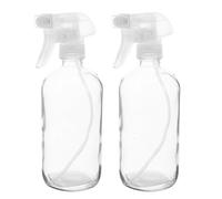 jojofuny Flacone Spray in Vetro 500Ml Set da 2 Pezzi Flaconi Spray Vuoti Portatili Spruzzo a Nebbia Fine Impugnatura Antiscivolo per Giardinaggio Pulizia Domestica e Cura Piante