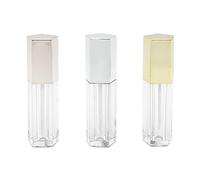 jojofuny Flaconi Lucidalabbra Fai da Te 3 Pezzi Tubi Vuoti Pentagonali in Metallo Argento Oro Oro Rosa, Contenitori Piccoli Resistenti per Trucco e Olio Labbra, per Viaggi e Uso Quotidiano