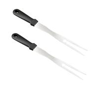 jojofuny Forchette Versatili 2 per Barbecue in Inox con Manico in Pp con Comodo Stoccaggio per e Dolci, per Cucina e Campeggio