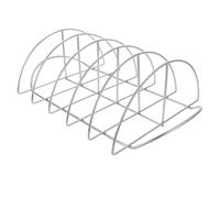 jojofuny Graticola Inox per Barbecue, Supporto Costine e Supporto Arrosto, Acciaio Inossidabile, Argento, Portatile e Leggero, per Barbecue in Picnic a Casa