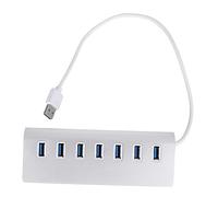 jojofuny Hub USB 3.0 a 7 Porte Divisore Dati Inclinato, Docking Station USB Multiporta per Computer, Compatibile Laptop e Desktop, Alta Velocità