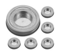 jojofuny Inserti per Coperchi Portacandele 6 Set in Acciaio Inossidabile Argento Supporto Minimalista Elegante per Vasetti Bocca Regolare, per Bagno e Patio
