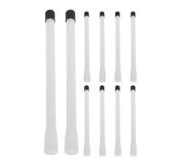 jojofuny Kit 10 Pezzi Estensione Valvola Pneumatici in Plastica Bianca Design Antigoccia e Gonfiaggio Rapido per Vari Veicoli e Pneumatici