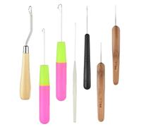 jojofuny Kit Uncinetti per Dreadlocks 7 Pezzi in Plastica Resistente Ago per Parrucca e Extension Chioma Strumenti per Trecce Intrecciate e Fissaggio Dread Accessori per Acconciature Fai