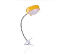jojofuny Lampada da Leggere LED con Clip a Forma di Cuore, Luce Uniforme Regolabile, USB Gialla, Protegge gli Occhi per Scaffali, Dimensioni Compatte