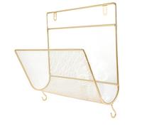 jojofuny libreria a parete arredamento libreria da parete in filo metallico cremagliera libreria unica custodie cd fermalibri rack mensola portariviste in stile sospeso ferro battuto Golden