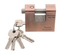 jojofuny Lucchetto Vintage Antiscasso in Ferro Marrone, Resistente e Robusto per Porte di Sicurezza e Garage, con Design Artistico Unico e Chiave Singola