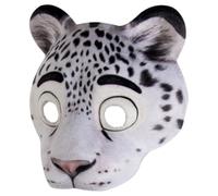 jojofuny Maschera Animale Leopardo delle Nevi in Eva per Carnevale e Feste, Design Unico e Confortevole, Maschera Traspirante per Adulti