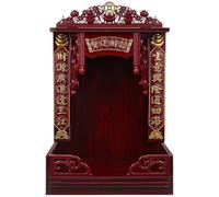 jojofuny Mensola Buddista in Legno Intagliato da Tavolo e Parete Mensola Decorativa per Statue di Buddha Design Partizione Estraibile 10 Pollici per Casa e Altare Domestico