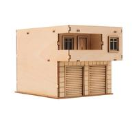 jojofuny Modello di Casa in Legno 3d Finito per Tavolo da Sabbia, Mini Casa Puzzle Grezzo Compatto per Diorama e Artigianato Fai da Te, Decorazione Architettura Tradizionale