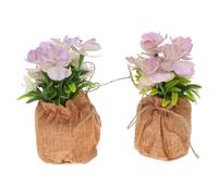 jojofuny Orchidea Artificiale Porpora 2 Pezzi in Plastica e Juta senza Annaffiatura e Potatura Decorazione per Casa e Libreria Simbolo di Amore Eterno e Gratitudine