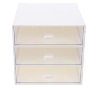 jojofuny Organizer Cassetto Scrivania Bianco a 3 Livelli in Abs e Pp, Contenitore Multipurpose per Ufficio e Casa, per Tenere in Ordine gli Oggetti sulla Scrivania