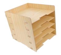 jojofuny Organizzatore Scrivania in Massello Portadocumenti Versatile per Ufficio Scuola e Casa Design e Facile Montaggio Organizer per Carta Buste e Brochure