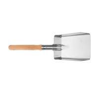 jojofuny Pala in Legno Stufa e Acciaio Inossidabile per Manico Ergonomico Leggera Resistente per Cenere e Carbone, per Grill e Fuoco All'aperto