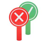 jojofuny Palette per Voto Doppia Faccia 2 Pezzi Manico Lavagne Riutilizzabili per Aula Palette per Risposta Sì/No e Vero/Falso Strumenti Interattivi per Insegnanti e Studenti