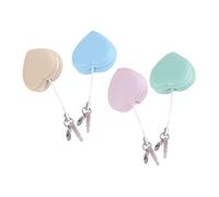 jojofuny Panno in Silicone a Forma di Cuore per Pulizia Schermo Telefono 4pezzi, Morbido e Portatile per Lenti Occhiali e Dispositivi di Ripresa Colore Casuale