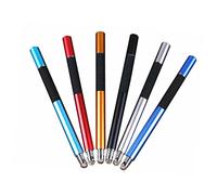 jojofuny Pennino Touch Screen Stilo Capacitivo Punta Disco Trasparente e Fibra per Disegno e Appunti su Tablet e Cellulari Rosso