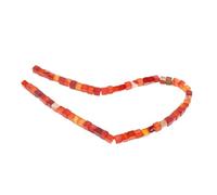 jojofuny Perline Agata Rossa Cubiche Perline Quadrate Semi-lavorate per Gioielli Fai da Te Charms per Braccialetti Collane e Campanelli Vento Accessori Creativi e Resistenti