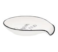 jojofuny Poggiamestolo in Ceramica Beige per Cucchiai da Minestra e Utensili da Cucina, Resistente, Facile da Posizionare, Design Semplice per Piano Cottura e Caffetteria