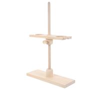 jojofuny Porta Imbuto in Legno Regolabile 2 Fori, Capacità 60ml-500ml, Adatto per Laboratorio e Esperimenti Scolastici Supporto Versatile