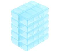 jojofuny Porta Medicine da Viaggio in Pp Leggero e Facile da Pulire 5 Pezzi Organizer Pillola Compatto 8 Scomparti Colore Blu per Viaggi e Ufficio