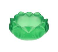 jojofuny Portacandele in Vetro Artigianale a Forma di Loto Set da 2 Portacandele Decorativi per Consacrazione Religiosa Ornamento da Tavolo Verde Base Pratica e Dettagli Raffinati