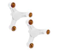 jojofuny Portalampada E27 a 3 E27 Bianco Set Da 2 Portalampade Di Conversione Per Lampadine a 3 Teste Adatto Per Lampioni Da Esterno Interno e Applicazioni Domestiche