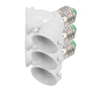 jojofuny Portalampada E27 Resistente al Fuoco in Rame e Pbt, Adattatore Convertitore per Lampadina a Y, Base per Lampada LED e Alogena, Confezione da 3 Pezzi Bianco Adatto a Tutte