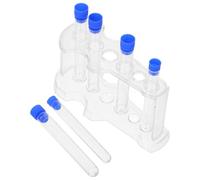 jojofuny Portaprovette per Campioni Supporto da 6 Fori e Provette Trasparenti per Analisi Scientifiche e Ricerca Universitaria