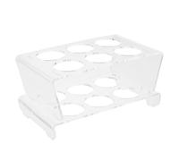 jojofuny Portauova Impilabile Organizer Uova a 2 Livelli in Acrilico Trasparente Contenitore per Uova e Snack Piccoli per Frigorifero per Organizzazione del Frigo e Uso Domestico