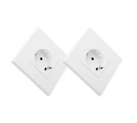 jojofuny Presa da Incasso Europea a Muro Tipo 86 MM Set da 2 Pezzi Design Eurostyle Collegamento Sicuro Plastica Resistente per Uso Domestico Uffici e Hotel