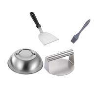 jojofuny Pressa Hamburger in Acciaio Inossidabile per Burger Pressing Uniforme Utensile da Cucina per Preparare Patties e Smash Burger Strumento Resistente e Facile da Usare per BBQ e