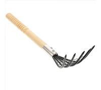 jojofuny Rastrello per Vongole in Acciaio con Rete e Manico in Legno Draga per Frutti di Mare Resistente e Durevole Attrezzo da Spiaggia per Raccolta Efficiente di Molluschi 1 Pezzo