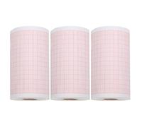 jojofuny Ricariche di 3 di carta - Fogli termici vuoti a griglia rossa 80 mm x 20 m - Carta per cartelle cliniche per elettrocardiografo - Compatibile con SE-3/300/Mindray R3/Zhongqi Three-lead/Comen