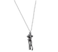 jojofuny romantico ciondolo al collo collana per le donne collana pendente amanti collane jewelry gioielli testimoni d'amore ciondolo al collo di San ottone Black