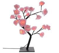 jojofuny Rose Tree Glowing Figurines Lampada da Tavolo Rosa Fiori Lampada da Scrivania Casa per Matrimonio Natale Soggiorno Camera da Letto Festa con Luce Calda Wedding Forever Tree Light