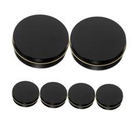 jojofuny Scatole da 6 Pezzi Barattolo di Candela Balsamo Titolare Titolari Barattoli per Candele per Fare Candele Profumato Candelieri Barattoli di Candele Cera Black