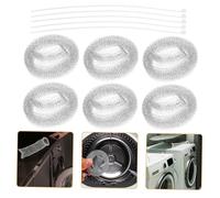 jojofuny Set 10 Pezzi Filtri Anti-fibra Per Lavatrice in Acciaio 304, Raccoglifibra Per Tubo Flessibile Rete Alta Densità, Facile Installazione Per Manutenzione Efficiente Del Bucato