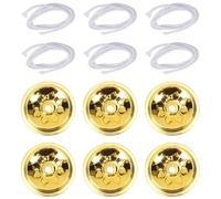 jojofuny Set 12 Pezzi Stoppini di Cotone e Galleggianti in Alluminio per Lampade a Olio Ricambio per Lampade a Burro Leggeri e Facili da Sostituire Accessori per Illuminazione Domestica