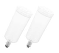jojofuny Set 2 Pezzi Tazze per Miscelazione Aerografo Staccabili in Plastica Trasparente Coperchio e Connettore Filettato, Contenitori per Pigmenti di Vernice a gravità per Pittura