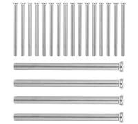 jojofuny Set 20 Viti Distanziatrici M4*6 * 80 in Metallo Nichelato Argento per Cornici in Vetro Staffe Piatte per Appendere Specchi e Cartelli Fissaggi Stabili per Montaggio a Parete